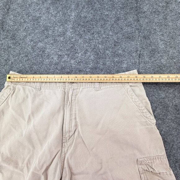 Gap Factory Store Mens Khaki Cargo Shorts W38 100% Cotton Casual Wear FLAWS - Picture 4 of 9